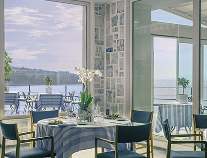 Il ristorante panoramico dell'hotel 5 stelle di Sorrento.