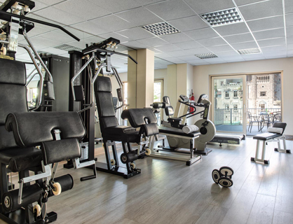 Fitness Room fully equipped for guests of the waterfront hotel.