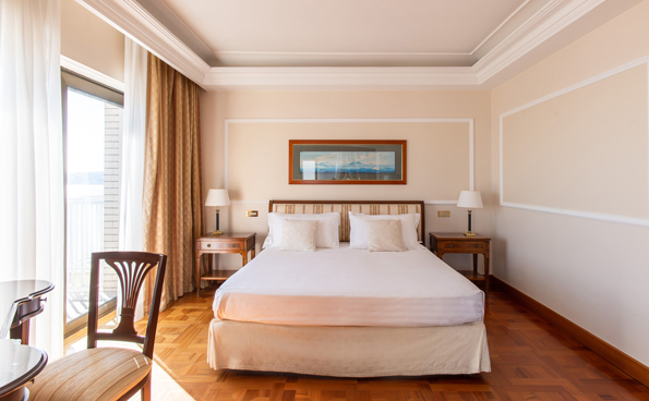 La Royal Suite è la più ampia tra le camere panoramiche dell'hotel.